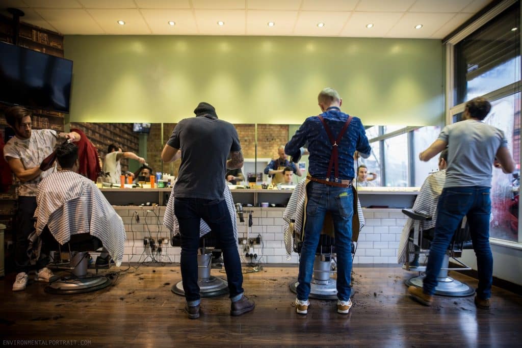 barbers at work